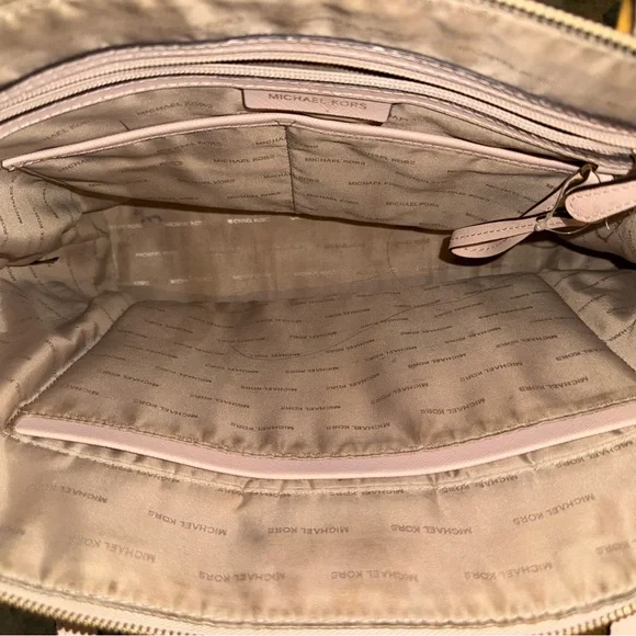 Michael Kors Charlotte Large Saffiano Leather Top-Zip Tote